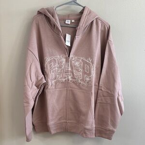 GAP Dusty Pink Floral Hoodie